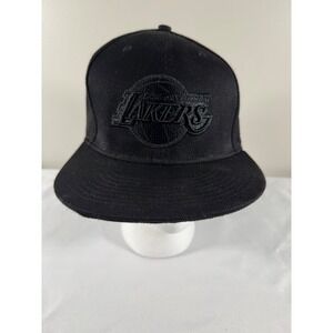 Ultra Game NBA Los Angeles Lakers Snapback Hat Black Tonal Logo Cap
